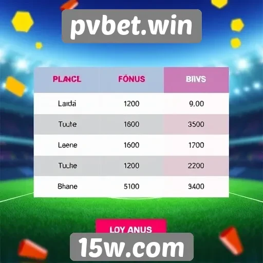 Comparativo das taxas de bônus do site pvbet.win