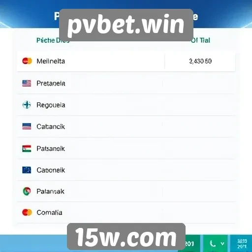 Métodos de pagamento disponíveis no pvbet.win
